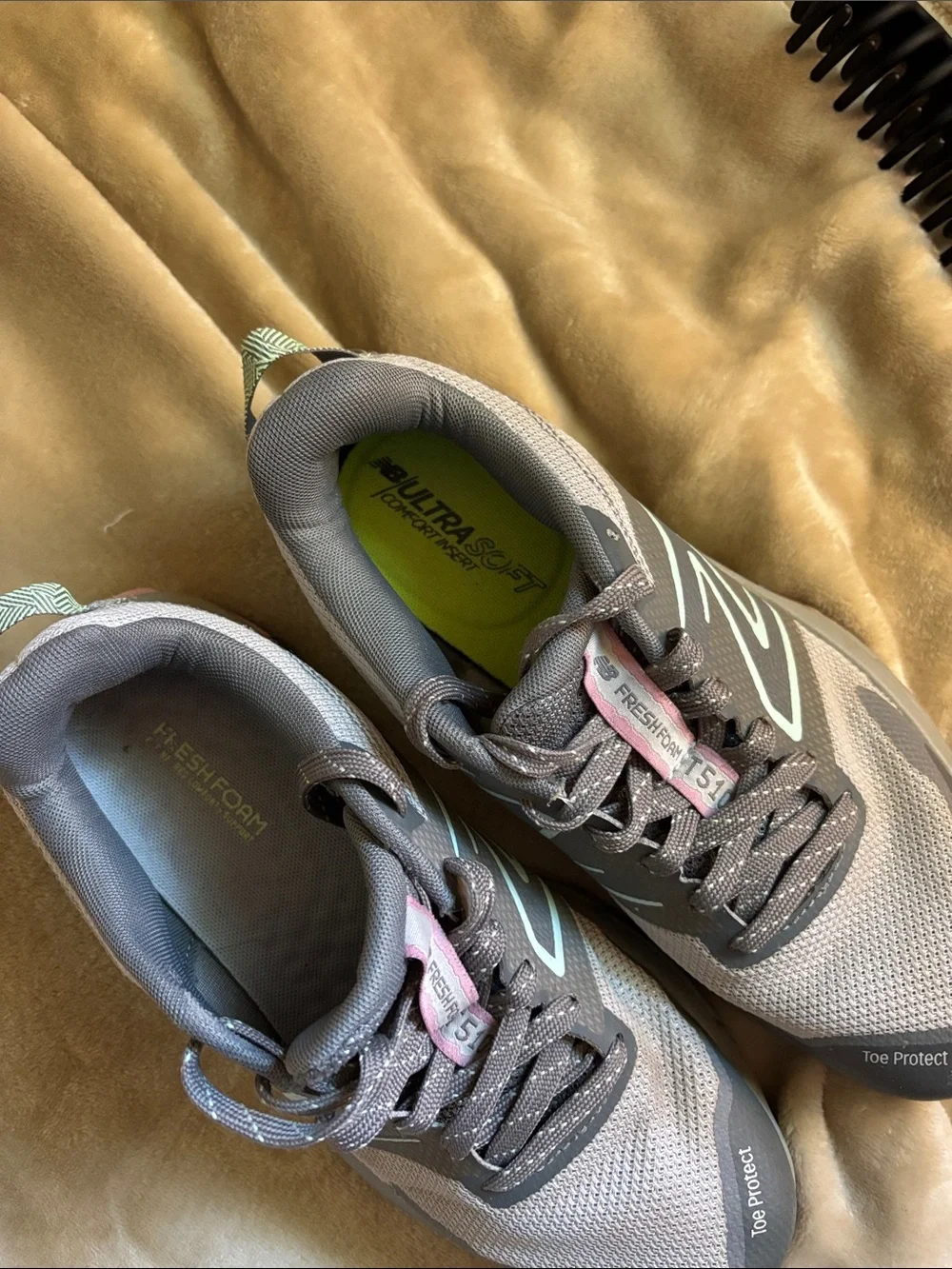 New Balance Women's Gray Mint Athletic Shoes